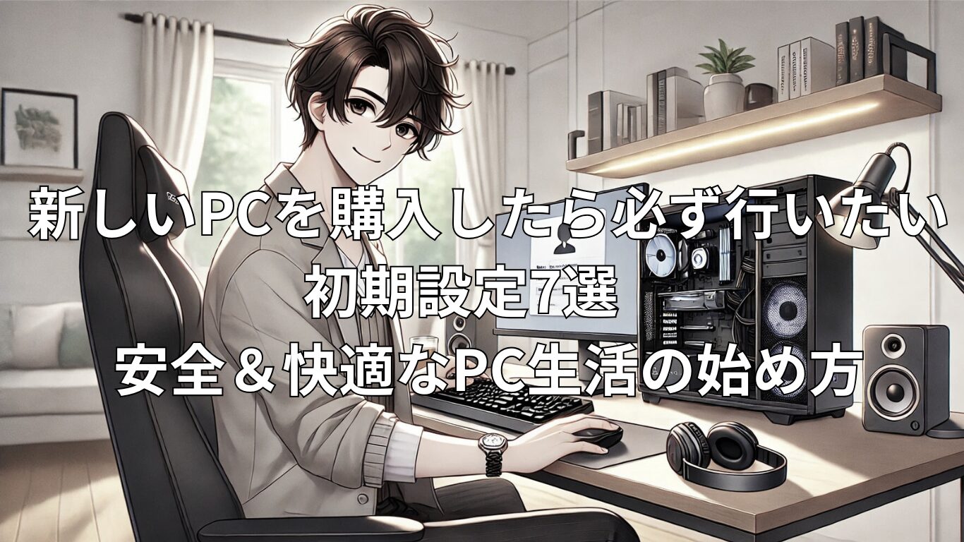 新しいPCを購入したら必ず行いたい初期設定7選　安全＆快適なPC生活の始め方