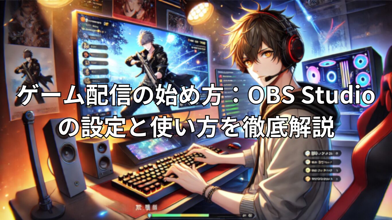 ゲーム配信の始め方：OBS Studioの設定と使い方を徹底解説