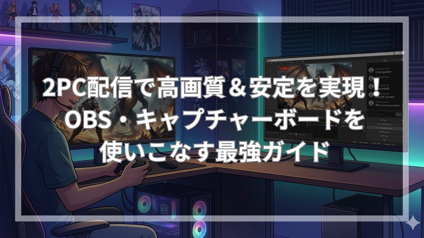 2PC配信で高画質＆安定を実現！OBS・キャプチャーボードを使いこなす最強ガイド