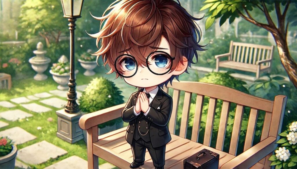 ひびきがお願いしている様子