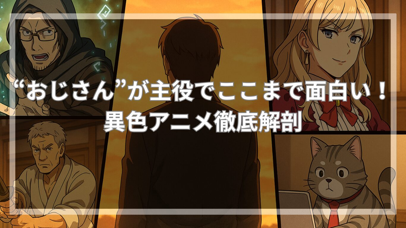 “おじさん”が主役でここまで面白い！異色アニメ徹底解剖