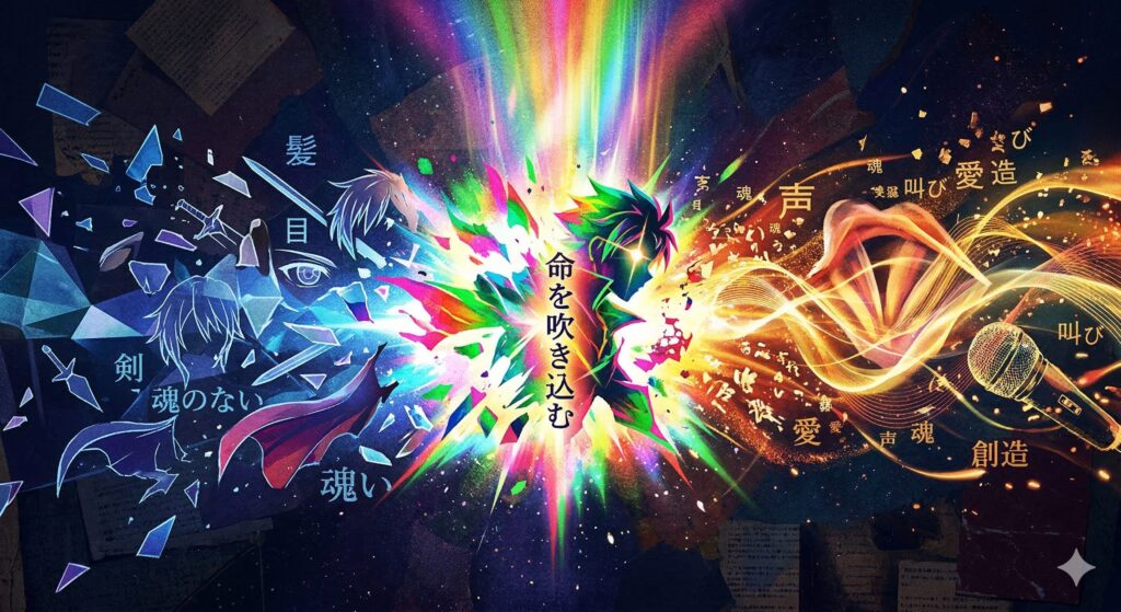 声優さんが命を吹き込んでいる様子