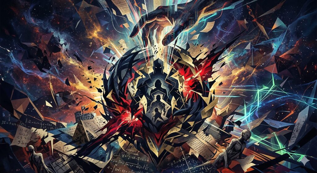 ダークヒーローを生み出している抽象画像