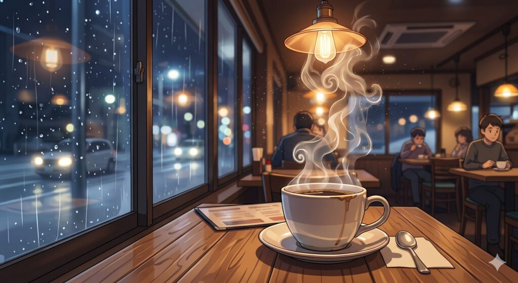 ファミレスで休憩