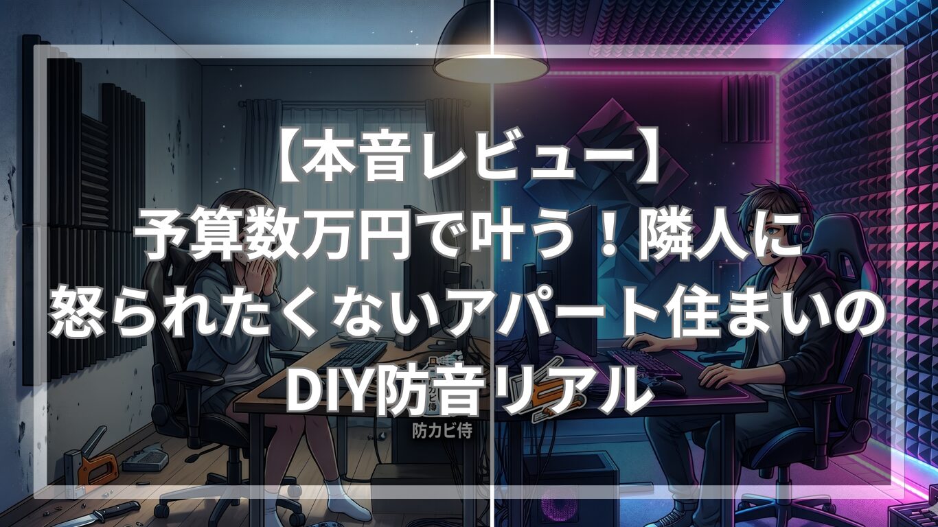 【本音レビュー】予算数万円で叶う！隣人に怒られたくないアパート住まいのDIY防音リアル