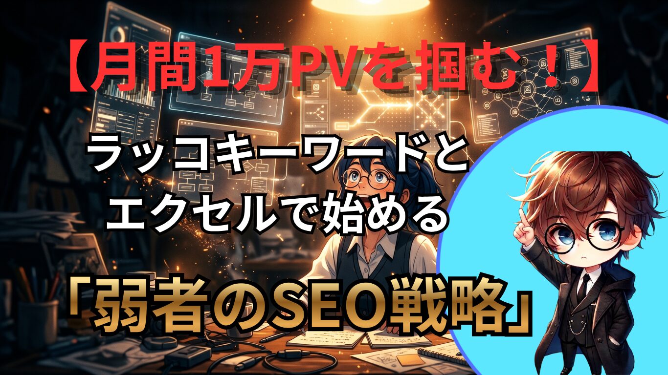 月間1万PVを掴む！ラッコキーワードとエクセルで始める「弱者のSEO戦略」
